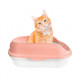 Туалет для кошек с лопаткой Taotaopets 226611 40*29*13,5 см Peach