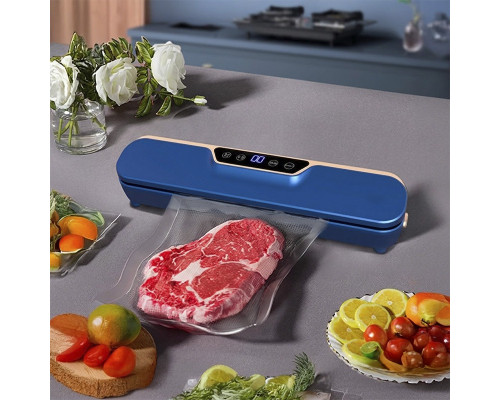 Кухонный вакуумный упаковщик HB-501 для пищевых продуктов упаковщик еды Dark Blue
