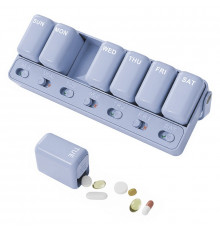 Таблетница ZS-POZ7 органайзер для таблеток 7 ячеек на 7 дней Light Blue
