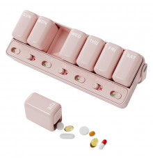Таблетница ZS-POZ7 органайзер для таблеток 7 ячеек на 7 дней Light Pink