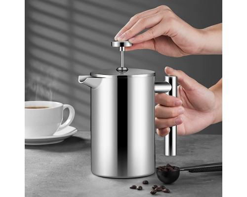 Кофейный заварник френч-прес Choxila 12256 800 мл Silver