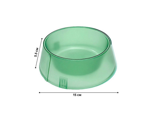 Миска для собак котов Taotaopets 07A6601 пластиковая Green 15 см