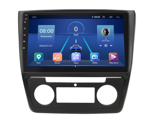 Штатная магнитола Lesko для Skoda Yeti I type B 2009-2014 экран 10" 6/128Gb 4G Wi-Fi GPS Top