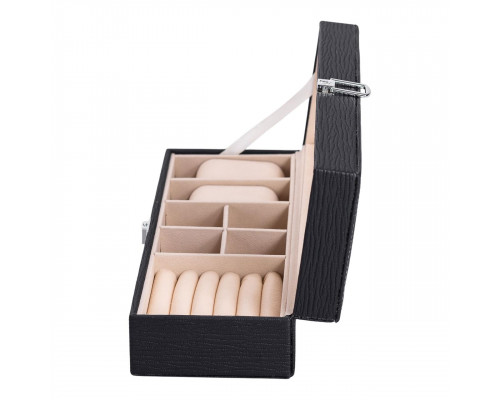 Скринька для прикрас із еко шкіри 31×11×8 см органайзер для ювелірних виробів HP-5-5B