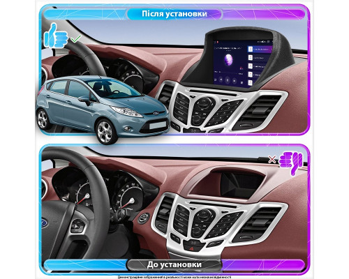 Штатная магнитола Lesko для Ford Fiesta Mk6 2008-2013 экран 9" 2/32Gb Wi-Fi GPS Base