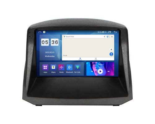 Штатная магнитола Lesko для Ford Fiesta Mk6 2008-2013 экран 9" 2/32Gb CarPlay 4G Wi-Fi GPS Prime