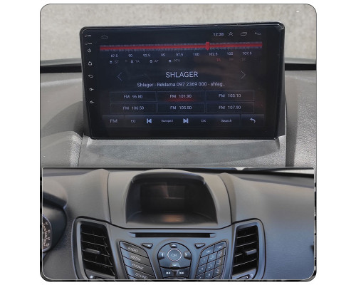 Штатная магнитола Lesko для Ford Fiesta Mk6 Рестайлинг 2012-2019 экран 9" 2/32Gb Wi-Fi GPS Base