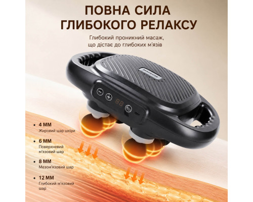 Перкусійний масажер для тіла з 6 головками Boostex Pro 6 з інфрачервоним перегрівом