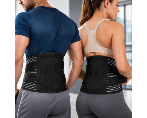 Ортопедичний поперековий бандаж Boostex Back Vest 1 для підтримки спини з еластичними пластинами, чоловічий та жіночий, ортопедичний