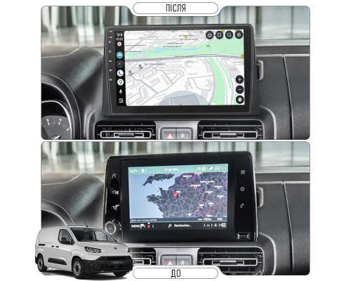 Штатная магнитола Lesko для Toyota ProAce City 2019-2023 экран 10" 2/32Gb Wi-Fi GPS Base