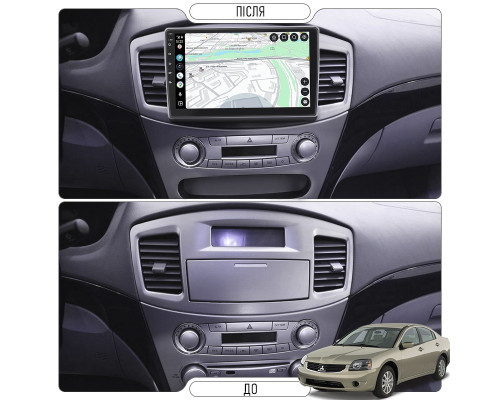 Штатная магнитола Lesko для Mitsubishi Galant  2004-2010 экран 9" 2/32Gb 4G Wi-Fi GPS Top