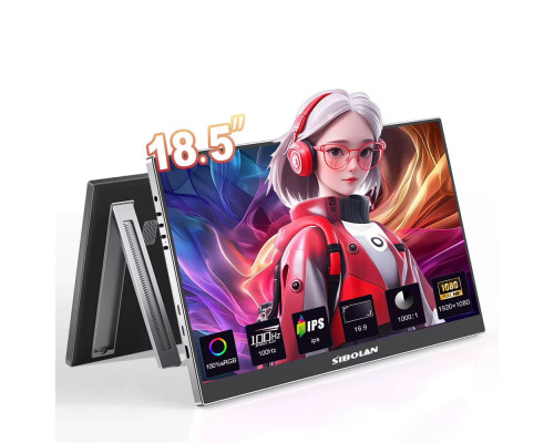 Портативний монітор Sibolan S14-185AC black 18.5" 1920x1080 100 Гц
