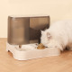 Миска для кошек собак с автоматической поилкой и кормом Taotaopets 193306 Beige