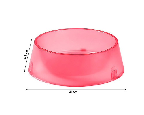 Миска для собак котов Taotaopets 07A6601 пластиковая Red 21 см