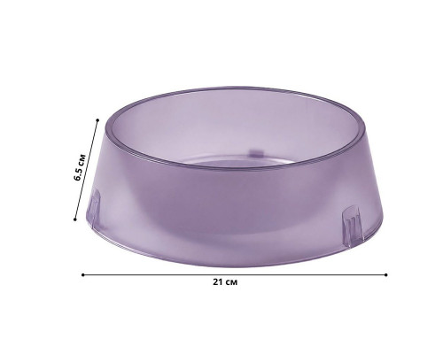 Миска для собак котов Taotaopets 07A6601 пластиковая Violet 21 см