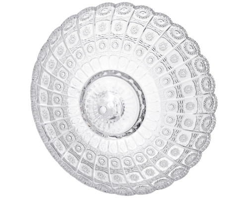 Фруктовниця на ніжці скляна Queen Lace 32 см під кришталь Yiwu HP-34-47