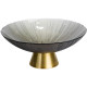 Фруктовниця скляна "Gold & Grey" 24 см на золотій ніжці Yiwu HP-34-118