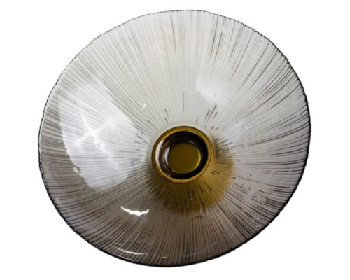 Фруктовниця скляна "Gold & Grey" 34 см на золотій ніжці Yiwu HP-34-119