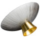 Фруктовниця скляна "Gold & Grey" 34 см на золотій ніжці Yiwu HP-34-119