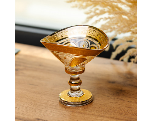 Цукерниця скляна Bogema Gold 15 см Yiwu HP-34-134