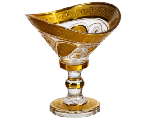Цукерниця скляна Bogema Gold 15 см Yiwu HP-34-134