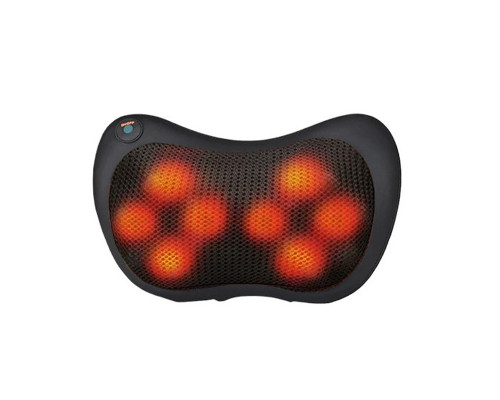 Массажер подушка с вибрацией для дома машины Massage Pillow QY-8028 на 8 роликов Black