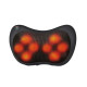 Массажер подушка с вибрацией для дома машины Massage Pillow QY-8028 на 8 роликов Black
