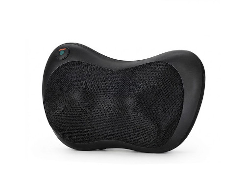 Массажер подушка с вибрацией для дома машины Massage Pillow QY-8028 на 8 роликов Black