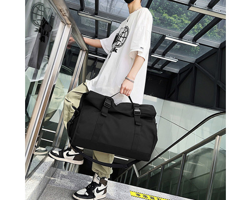 Сумка дорожная GM&0401 спортивная с регулируемым плечевым ремнем Black
