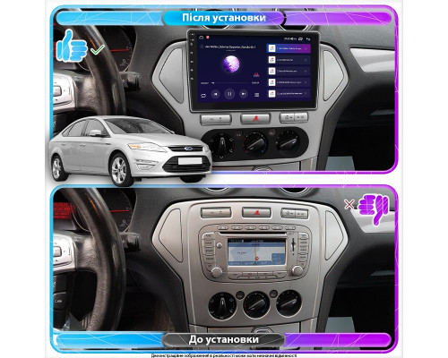 Штатная магнитола Lesko для Ford Mondeo IV 2006-2010 экран 10" 6/128Gb 4G Wi-Fi GPS Top