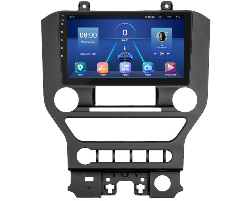 Штатная магнитола Lesko для Ford Mustang VI 2014-2017 экран 9" 2/32Gb 4G Wi-Fi GPS Top