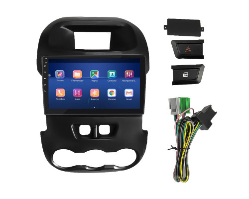 Штатная магнитола Lesko для Ford Ranger III 2011-2015 экран 9" 2/32Gb 4G Wi-Fi GPS Top