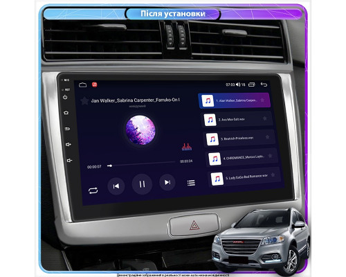 Штатная магнитола Lesko для Haval H6  2014-2020 экран 10" 4/64Gb CarPlay 4G Wi-Fi GPS Prime