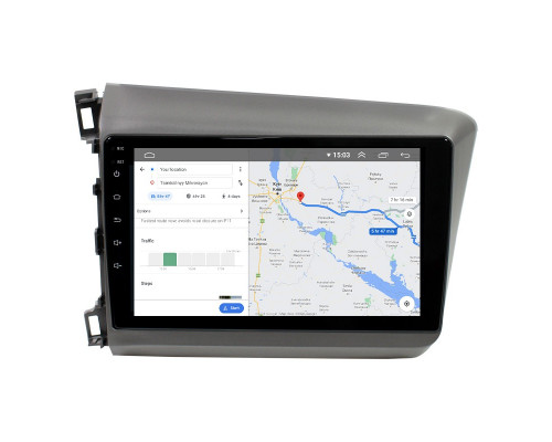 Штатная магнитола Lesko для Honda Civic IX 2011-2015 экран 9" 2/32Gb Wi-Fi GPS Base