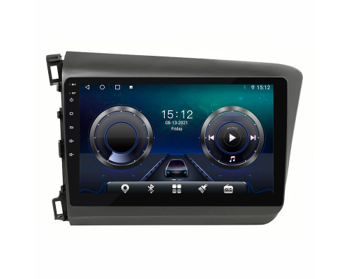 Штатная магнитола Lesko для Honda Civic IX 2011-2015 экран 9" 4/64Gb 4G Wi-Fi GPS Top