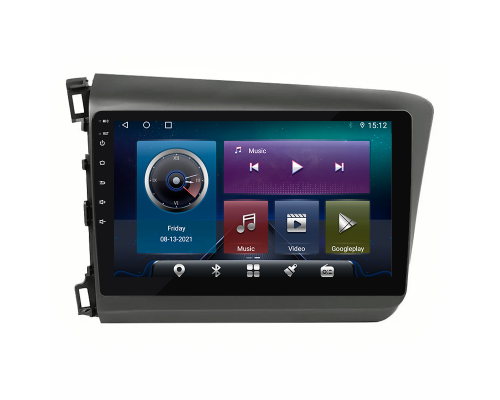Штатная магнитола Lesko для Honda Civic IX 2011-2015 экран 9" 4/64Gb 4G Wi-Fi GPS Top