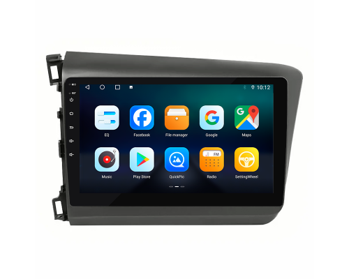Штатная магнитола Lesko для Honda Civic IX 2011-2015 экран 9" 4/64Gb 4G Wi-Fi GPS Top