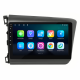 Штатная магнитола Lesko для Honda Civic IX 2011-2015 экран 9" 4/64Gb 4G Wi-Fi GPS Top