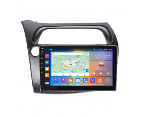 Штатная магнитола Lesko для Honda Civic Type R VIII Рестайлинг 2008-2011 экран 9" 2/32Gb CarPlay 4G Wi-Fi GPS Prime