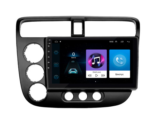 Штатная магнитола Lesko для Honda Civic VII 2000-2003 экран 9" 1/16Gb Wi-Fi GPS Base