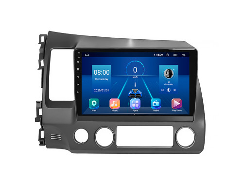 Штатная магнитола Lesko для Honda Civic VIII 2005-2009 экран 10" 1/16Gb Wi-Fi GPS Base