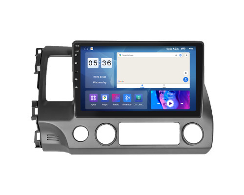 Штатная магнитола Lesko для Honda Civic VIII Рестайлинг 2008-2012 экран 10" 4/64Gb CarPlay 4G Wi-Fi GPS Prime