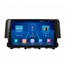 Штатная магнитола Lesko для Honda Civic X 2015-2021 экран 9" 2/32Gb 4G Wi-Fi GPS Top