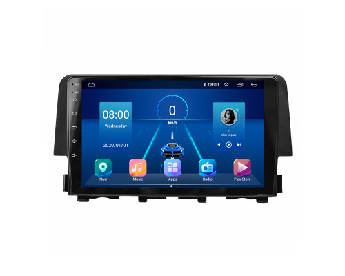 Штатная магнитола Lesko для Honda Civic X 2015-2021 экран 9" 2/32Gb 4G Wi-Fi GPS Top