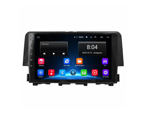Штатная магнитола Lesko для Honda Civic X 2015-2021 экран 9" 2/32Gb Wi-Fi GPS Base