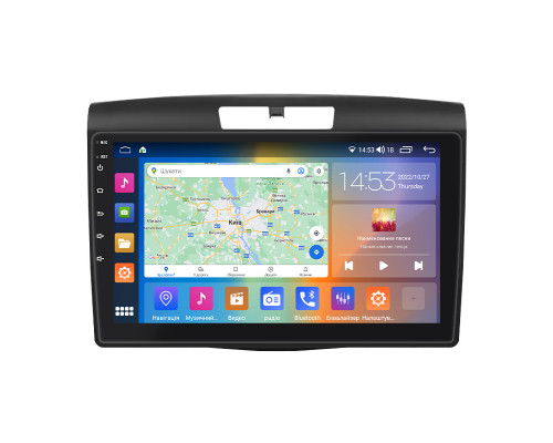 Штатная магнитола Lesko для Honda CR-V IV 2011-2015 экран 9" 4/64Gb CarPlay 4G Wi-Fi GPS Prime