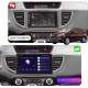Штатная магнитола Lesko для Honda CR-V IV Рестайлинг 2014-2018 экран 10" 6/128Gb 4G Wi-Fi GPS Top