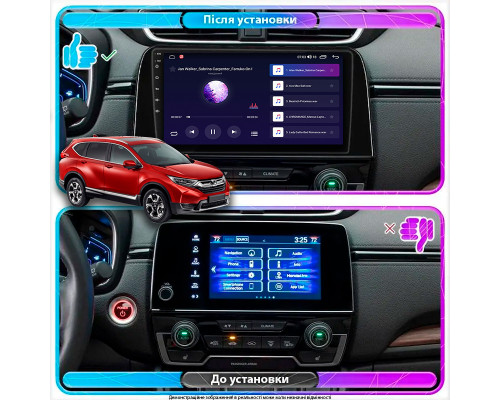 Штатная магнитола Lesko для Honda CR-V V 2016-2020 экран 9" 2/32Gb 4G Wi-Fi GPS Top