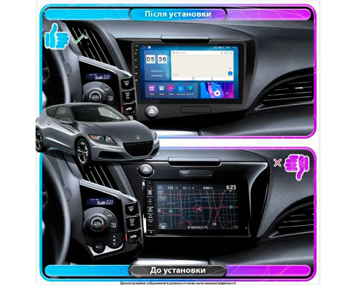 Штатная магнитола Lesko для Honda CR-Z  2010-2016 экран 9" 4/64Gb CarPlay 4G Wi-Fi GPS Prime