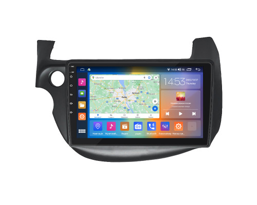 Штатная магнитола Lesko для Honda Jazz II Рестайлинг 2011-2014 экран 10" 2/32Gb CarPlay 4G Wi-Fi GPS Prime